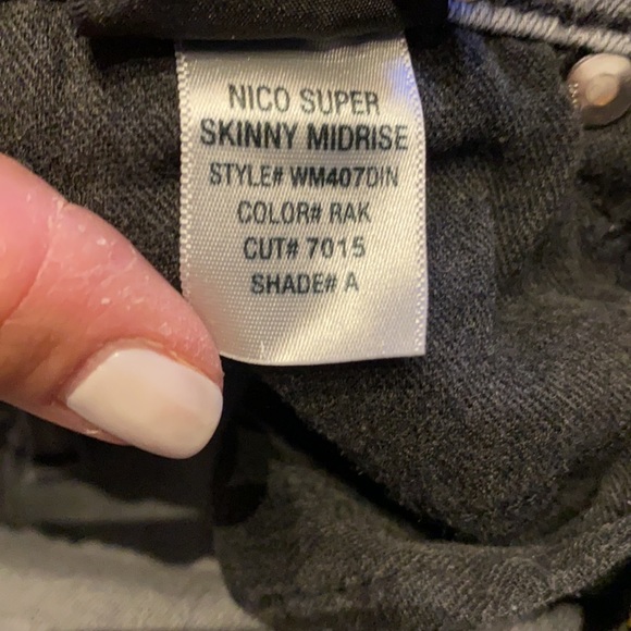 Hudson Nico Super Skinny Midrise Grey Jeans - Picture 4 of 8